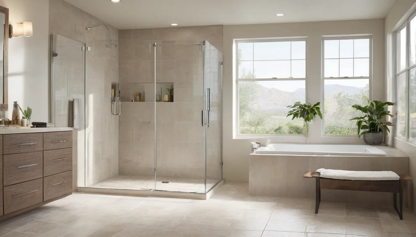 Remodeled bathroom with a walk-in shower in a home across the Cleveland area